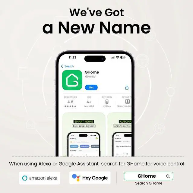 Alt view image 5 of 7 - GHome Smart Plug, WiFi Smart Plugs Work with Alexa and Google Home, Smart Outlet Timer with APP Remote Control, 2.4GHz Wi-Fi Only, No Hub Required, ETL FCC Listed, White