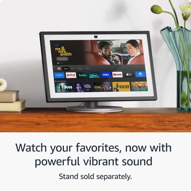 Alt view image 2 of 7 - _Mega Brand Echo Show 15 (newest model), Full HD 15.6" kitchen hub for home organization, with built-in Fire TV and Alexa