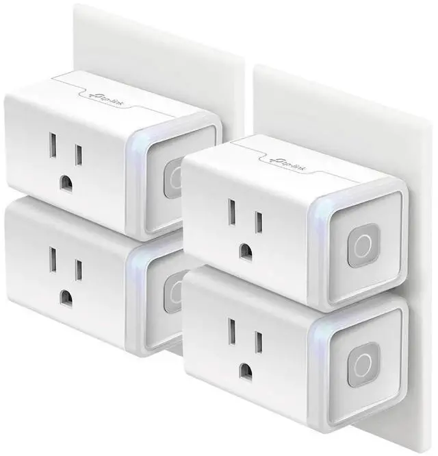 Main image of Kasa Smart Plug HS103P4, Smart Home Wi-Fi Outlet Works with Alexa, Echo, Google Home & IFTTT, No Hub Required, Remote Control, 15 Amp, UL Certified, 4-Pack, White