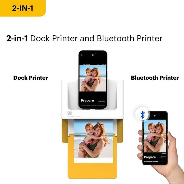 Alt view image 3 of 7 - _Mega Brand Dock Plus 4PASS Instant Photo Printer, 4x6 inches, 50 Sheets Bundle