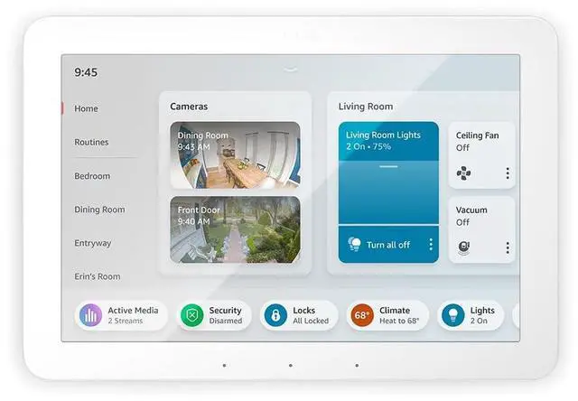 Main image of _Mega Brand Echo Hub | 8 smart home control panel with Alexa | Compatible with thousands of devices