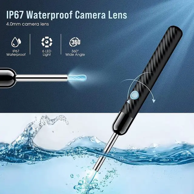 Alt view image 5 of 6 - _Mega Brand Ear Wax Removal - Earwax Remover Tool with 8 Pcs Ear Set - Ear Canal Cleaner with 1080P Camera - FSA HSA Eligible - Ear Cleaning Kit with 6 Ear Spoon - Ear Camera for iOS & Android (Black)