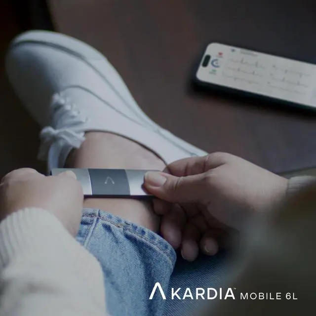 Alt view image 6 of 6 - _Mega Brand KardiaMobile 6-Lead Personal EKG Monitor Six Views of The Heart Detects AFib and Irregular Arrhythmias Instant Results in 30 Seconds Works with Most Smartphones