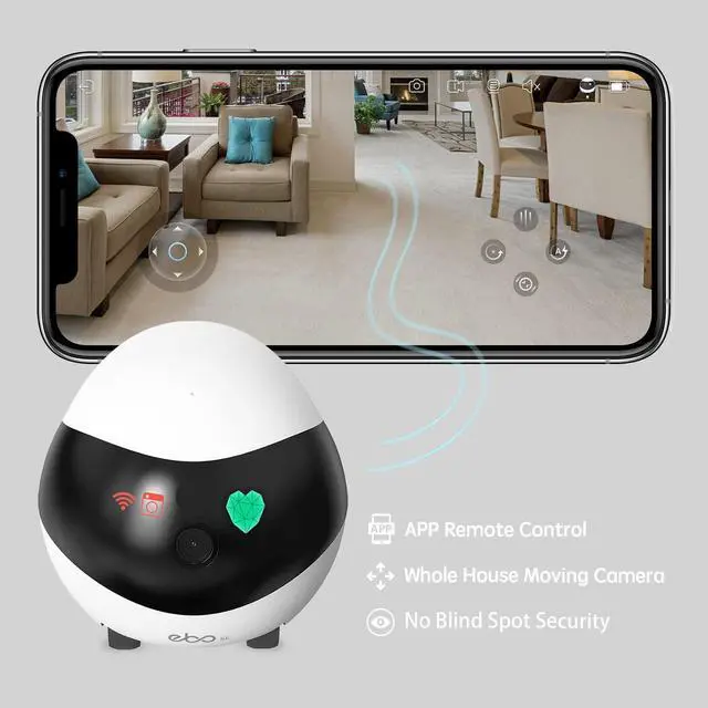 Alt view image 2 of 7 - _Mega Brand Home Security Camera EBO SE: 1080P Indoor Cam Battery-Operated, Auto-Recharge, Night Vision, Wireless Camera for Pet/Elderly/Baby, 2-Way Talk, Local Storage, APP Control