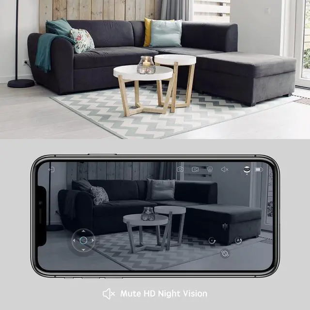 Alt view image 4 of 7 - _Mega Brand Home Security Camera EBO SE: 1080P Indoor Cam Battery-Operated, Auto-Recharge, Night Vision, Wireless Camera for Pet/Elderly/Baby, 2-Way Talk, Local Storage, APP Control