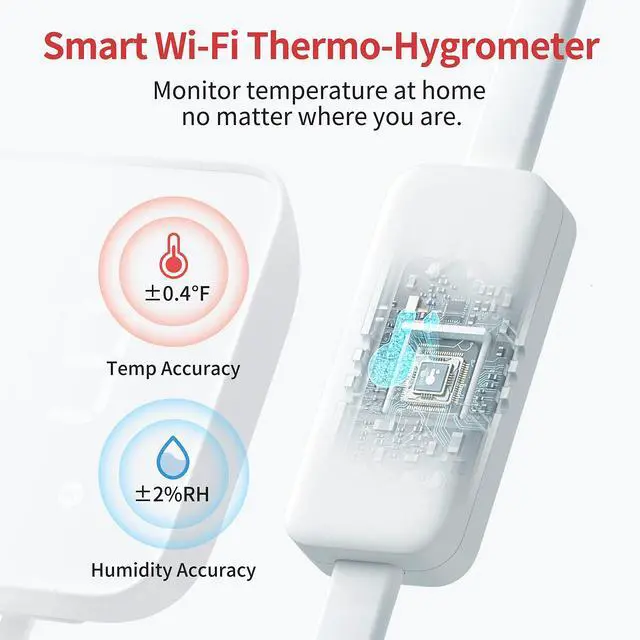 Alt view image 3 of 7 - SwitchBot Hub 2 (2nd Gen), work as a WiFi Thermometer Hygrometer, IR Remote Control, Smart Remote and Light Sensor, Link SwitchBot to Wi-Fi (Support 2.4GHz), Compatible with Alexa&Google Assistant