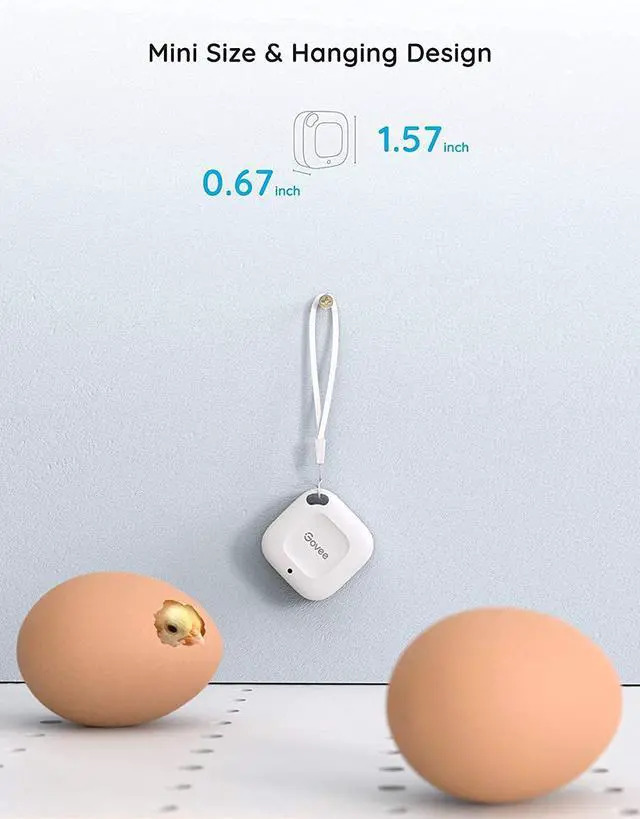 Alt view image 5 of 7 - _Mega Brand Bluetooth Hygrometer Thermometer, Wireless Thermometer, Mini Humidity Sensor with Notification Alert, Data Storage and Export, 262 Feet Connecting Range