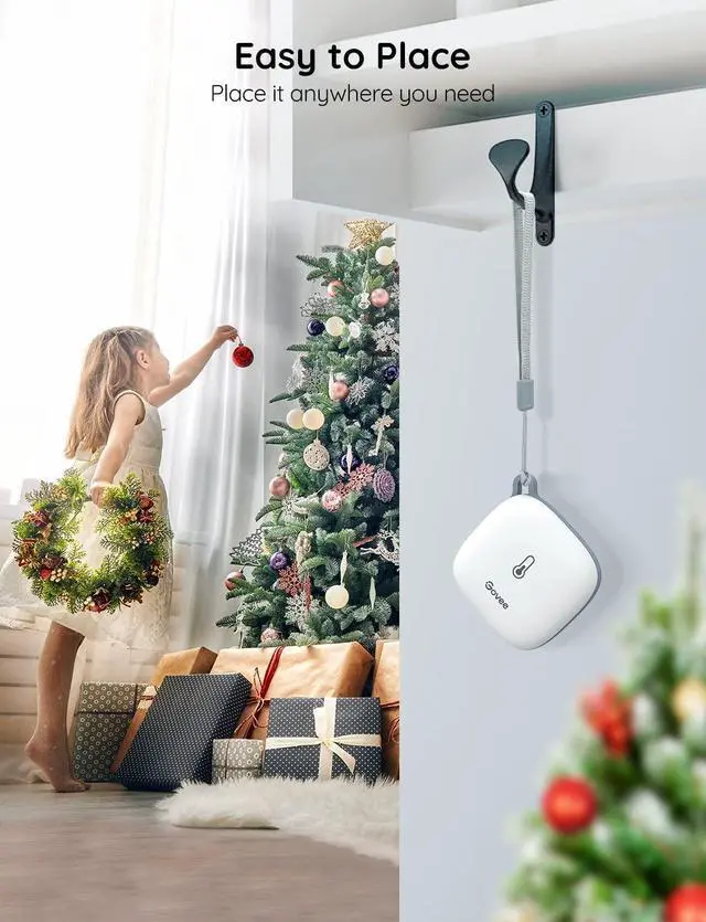 Alt view image 7 of 7 - Govee Smart Thermometer Hygrometer, WiFi Humidity Temperature Sensor with App Notification Alert, 2 Years Free Data Storage Export, Wireless Remote Monitor for Room Greenhouse Incubator Wine Cellar