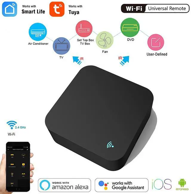 Alt view image 2 of 7 - _Mega Brand Controller Smart Home Infrared Universal Remote Blaster,One for All Control AC TV DVD CD AUD Air Conditioner SAT etc,No Hub Required Compatible with Alexa and Google Home(IR)