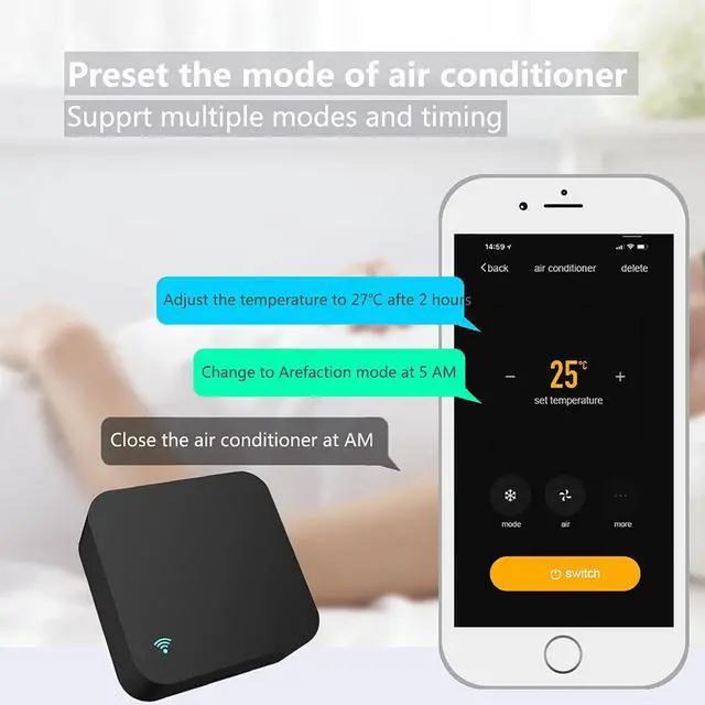 Alt view image 6 of 7 - _Mega Brand Controller Smart Home Infrared Universal Remote Blaster,One for All Control AC TV DVD CD AUD Air Conditioner SAT etc,No Hub Required Compatible with Alexa and Google Home(IR)