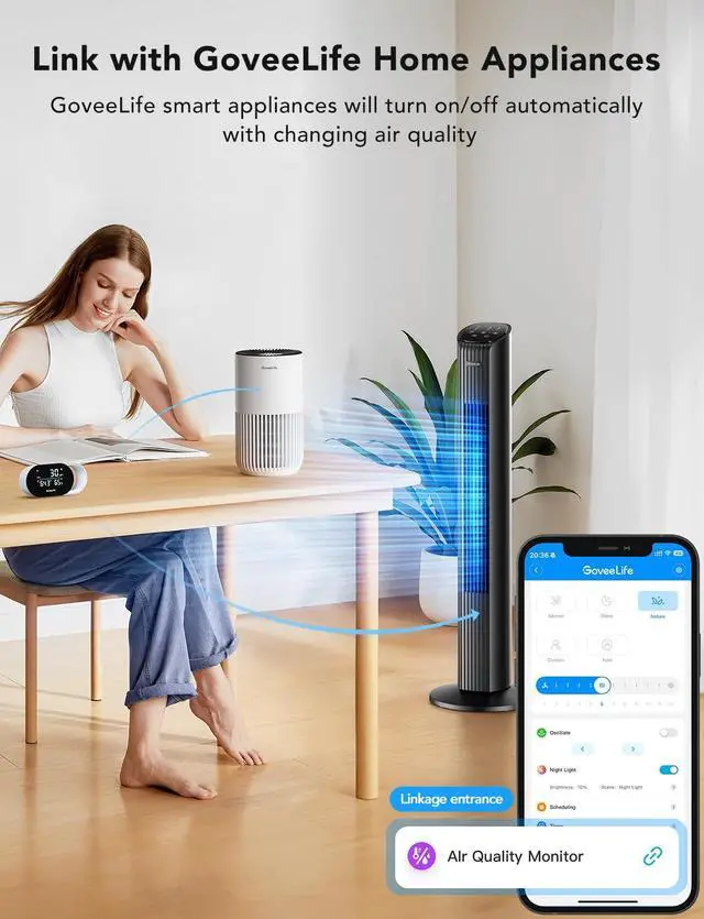 Alt view image 2 of 7 - _Mega Brand Smart Air Quality Monitor with PM2.5, WiFi, Temperature & Humidity Sensors, LED Display, 2s Refresh, 2-Year Data Storage, for Home & Office Wired