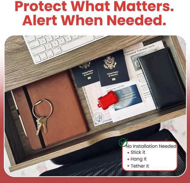 Alt view image 3 of 5 - _Mega Brand Alert, Wi-Fi Motion Sensor, Real-time SMS, Email, Push Alerts, IFTTT, Gun Safes, Cabinets, Home, Office, Easy Install, No Subscription, Long Lasting Rechargeable Battery