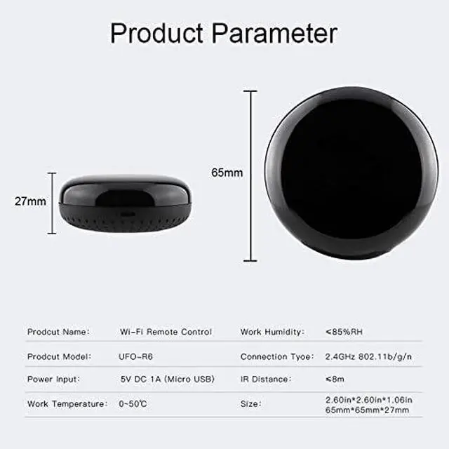 Alt view image 7 of 7 - _Mega Brand WiFi Smart IR Remote Controller Smart Home Infrared Universal Remote Blaster,One for All Control AC TV DVD CD AUD SAT etc,Compatible with Alexa and Google Assistant,No Hub Required