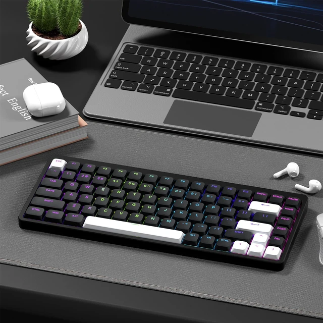 Alt view image 7 of 7 - Low Profile Black Keycaps, Shine Through Keycap Sets, Double Shot PBT Keyboard Keycaps Compatibility for 60% 75% 80% 85% 100% MX Switches Mechanical Keyboard- Only Key caps