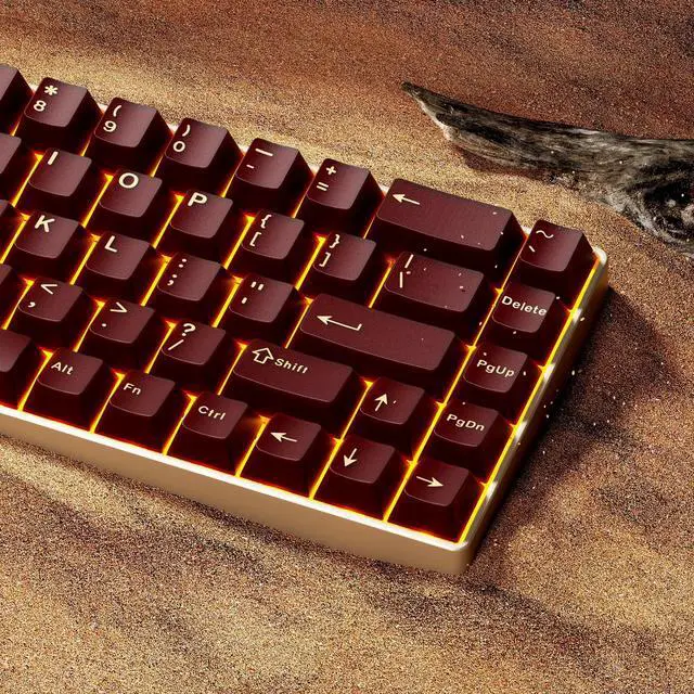 Alt view image 2 of 7 - _Mega Brand XVX Red Keycaps, Double Shot PBT Keycap Set 75 Percent, Cherry Profile Keyboard Keycaps Compatibility with ANSI Layout MX Switches Mechanical Keyboard