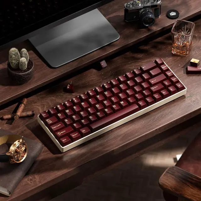 Alt view image 6 of 7 - _Mega Brand XVX Red Keycaps, Double Shot PBT Keycap Set 75 Percent, Cherry Profile Keyboard Keycaps Compatibility with ANSI Layout MX Switches Mechanical Keyboard