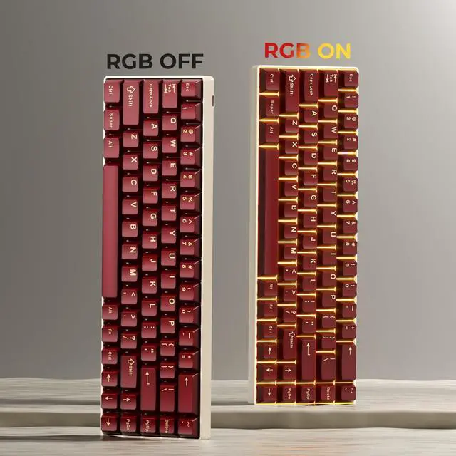 Alt view image 7 of 7 - _Mega Brand XVX Red Keycaps, Double Shot PBT Keycap Set 75 Percent, Cherry Profile Keyboard Keycaps Compatibility with ANSI Layout MX Switches Mechanical Keyboard