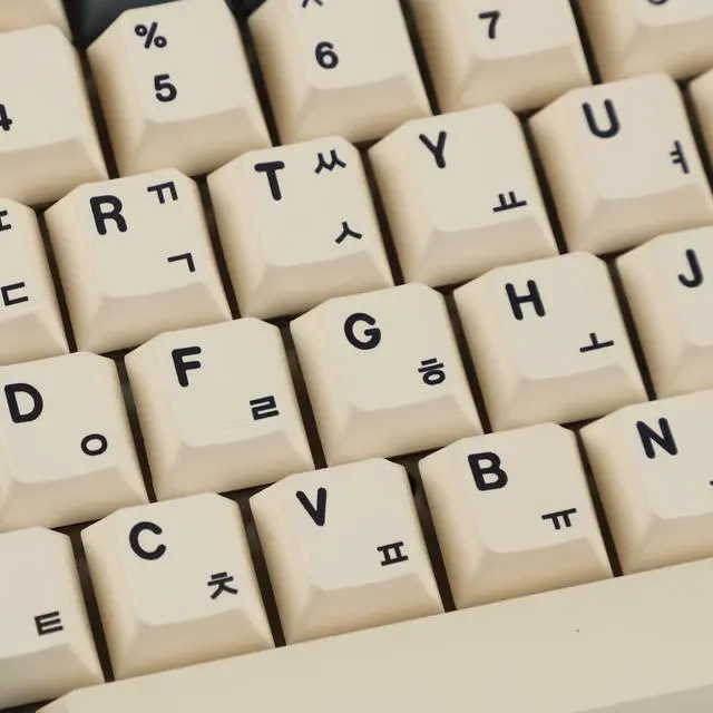 Alt view image 4 of 7 - _Mega Brand 145 Apricot Yellow Korean Dye-Sub Mac Keycaps Thick PBT Cherry Profile Key caps for TKL 61 64 68 75 87 96 104 108 GMMK MX Mechanical Keyboard