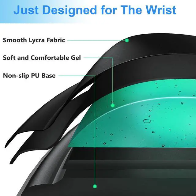 Alt view image 6 of 7 - Ergonomic Mouse Pad with Gel Wrist Support, Comfortable Wrist Rest Mousepad with Non-Slip PU Base for Pain Relief, Desk, Home & Office, Pink Serenity