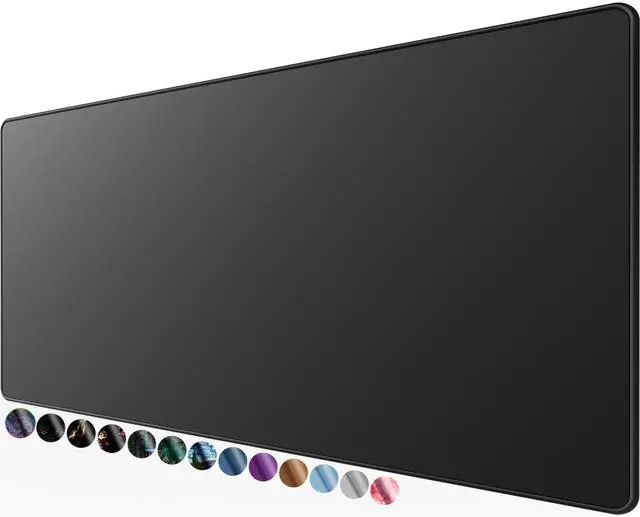 Main image of KEHIPI Large Gaming Mouse Pad with Superior Micro-Weave Cloth, Extended Desk Mousepad with Stitched Edges, Non-Slip Base, Water Resist Keyboard Pad for Gamer, Office & Home, 31.5 x 11.8 in, Black