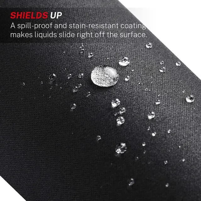 Alt view image 5 of 7 - _Mega Brand Mouse Pad [30% Larger] with Anti-fray Stitching, Premium-Textured & Waterproof Computer Mousepad with Non-Slip Rubber Base, Gaming Mouse Mat for Laptop, Office & Home, 8.5 x 11 inch, Black