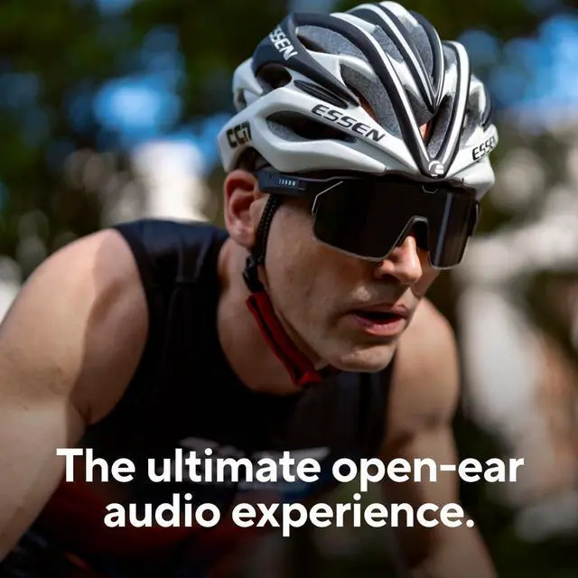 Alt view image 6 of 7 - _Mega Brand Smart Audio Sunglasses Matte Black Frame, Smoke Lenses | Open-Ear Bluetooth Glasses for Men & Women with Electronic Tint Control, Sweat Proof, Sports Eyewear, 100% UV Protection