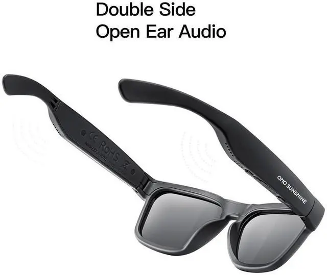 Alt view image 4 of 6 - Polarized Sunglasses with Bluetooth Speaker, Open Ear Audio, Athletic/Outdoor UV Protection and Voice Control