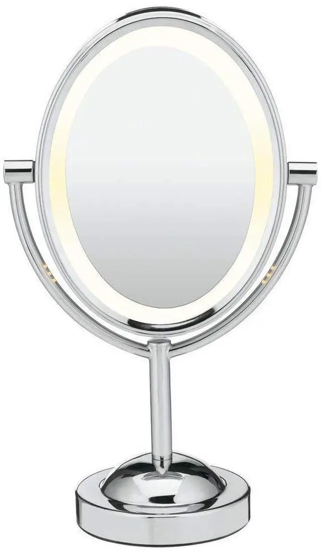 Main image of _Mega Brand Lighted Makeup Mirror, LED Vanity Mirror, 1X/7X Magnifying Mirror, Double Sided, Corded in Polished Chrome