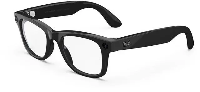 Main image of _Mega Brand Ray-Ban Glasses, Wayfarer, Shiny Black | 12 MP ultra-wide camera for HD photos and video  Open Ear Speakers for music, podcasts and more AI for voice commands and personalized experiences