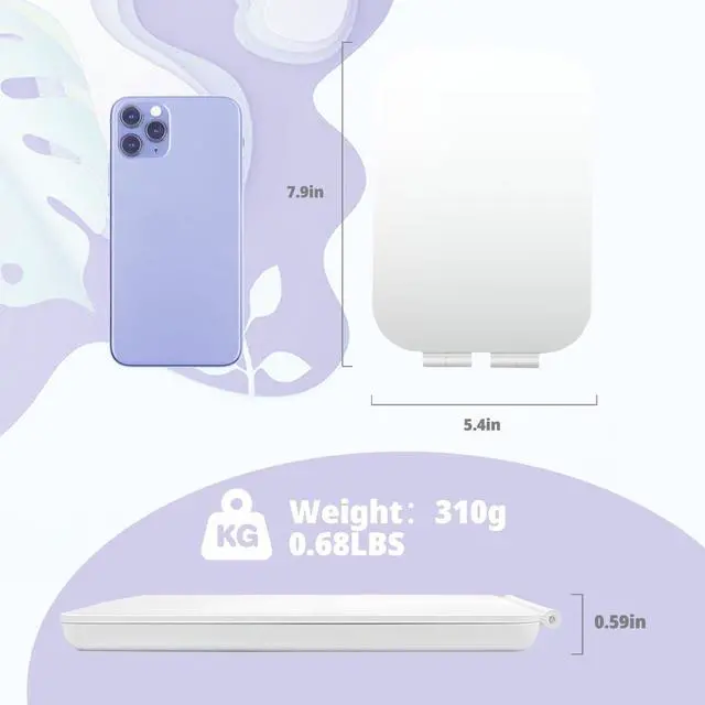 Alt view image 4 of 7 - _Mega Brand Travel Makeup Mirror, Portable Mirror with 3 Adjustable Light Settings, USB-Rechargeable Vanity Mirror with LightsGift for Women and Girls