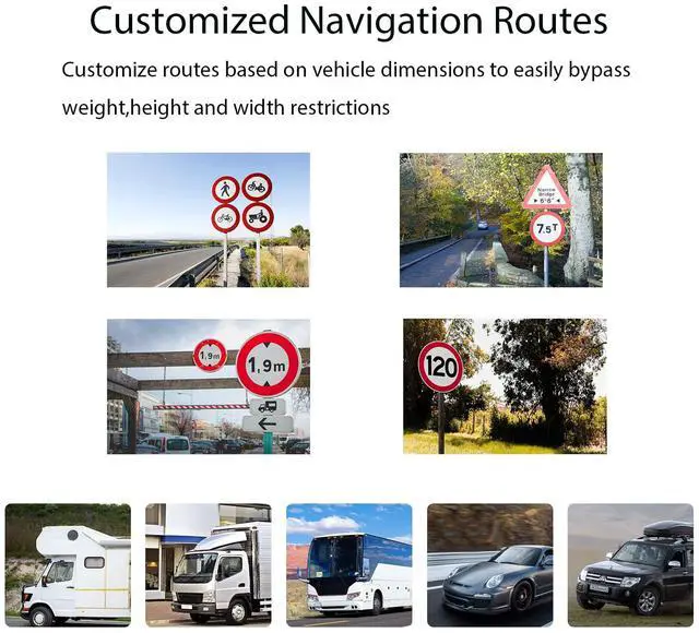 Alt view image 3 of 5 - _Mega Brand Navigator for Car Truck RV - Touchscreen Navigation System,  North America Maps Free Lifetime Updates, Turn-by-Turn Voice Guidance, Speed & Red Light Warning, GPS Navigation for All Cars