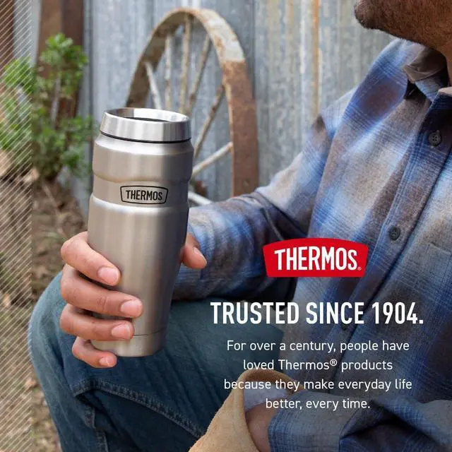 Alt view image 7 of 7 - _Mega Brand Stainless King Vacuum-Insulated Travel Tumbler, 16 Ounce, Rustic Red