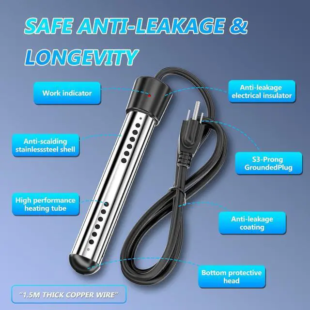 Alt view image 5 of 7 - BSEED Portable Shower for Camping with Immersion Water Heater, 6000mAh Rechargeable Camping Shower with Intelligent LED Display, Outdoor Shower for Hiking, Travel, Pets & Car Washing, Wartering Plants