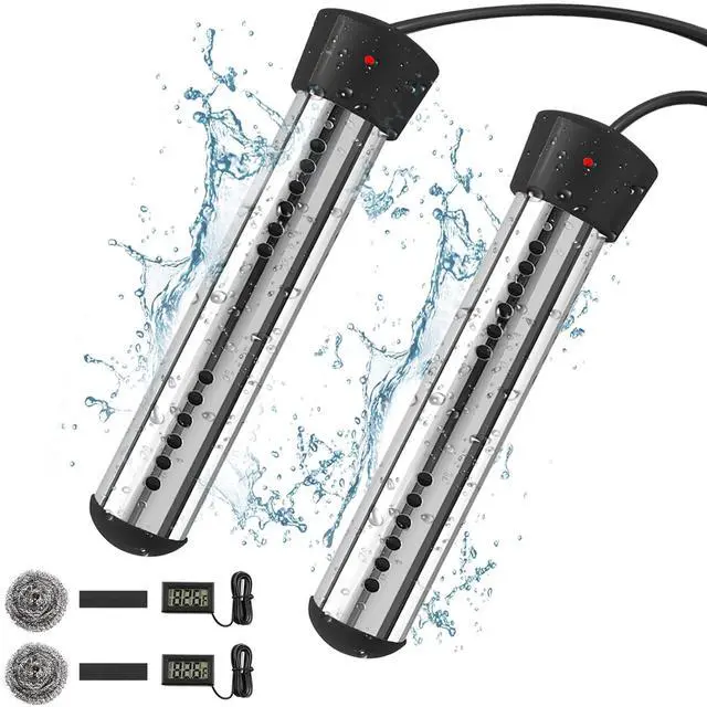 Main image of _Mega Brand Immersion Water Heater 2Pack, Portable Electric 304 Stainless Heaters with Guard Cover - LCD Thermometer for Above Ground Inflatable Pool Tub Buckets Motorhome Camping Outdoor