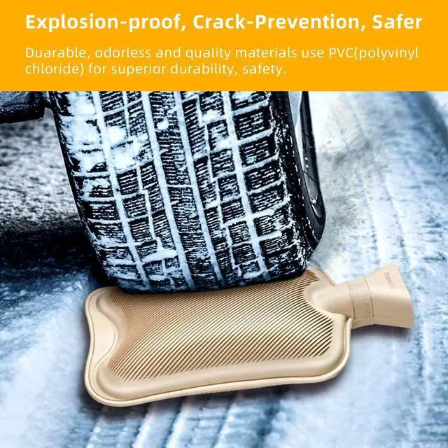 Alt view image 5 of 7 - _Mega Brand Hot Water Bottle Rubber with Soft Cover (2 Liter) Hot Water Bag for Cramps, Pain Relief, Removable Hot Cold Pack Hot Water Bed Warmer