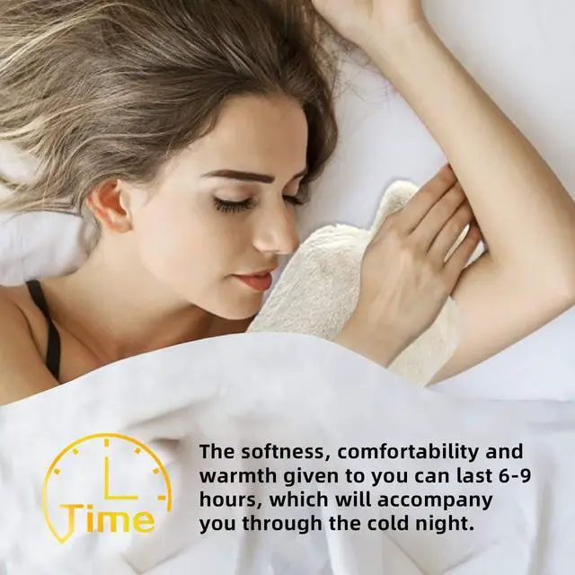 Alt view image 4 of 7 - _Mega Brand Hot Water Bottle Rubber with Soft Cover (2 Liter) Hot Water Bag for Cramps, Pain Relief, Removable Hot Cold Pack Hot Water Bed Warmer