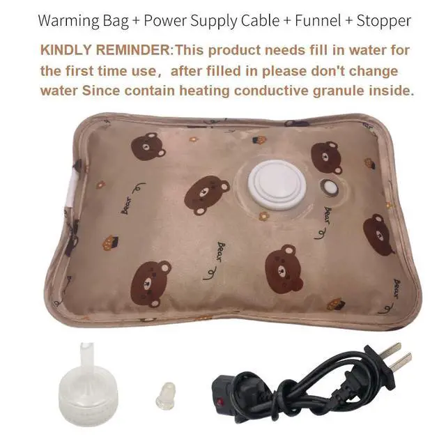 Alt view image 3 of 5 - _Mega Brand Cute Hot Water Bottle with Soft CoverPortable Rechargeable Electric Hot Water Bag for Menstrual CrampsHot Compress Heating Pad,Plush Bunny Hand WarmerSpring Expressive Gift