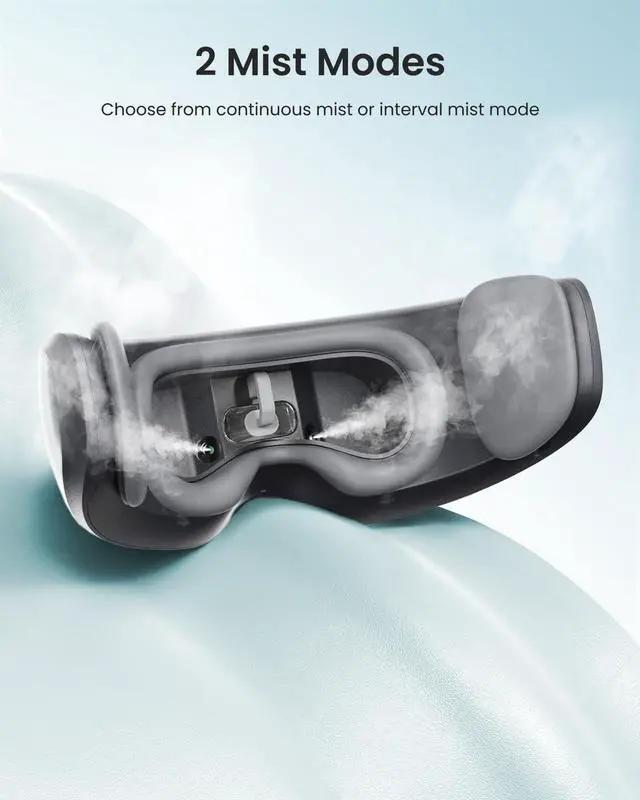 Alt view image 3 of 7 - _Mega Brand Eyeris Caligo Eye Massager with Mist & Temple Massage, Slidable Temple Massager for Migraines, Birthday Gifts for Mom Dad Women Men Her Him, Eye Mask,Head Circumferences 21.7in to 27.5in