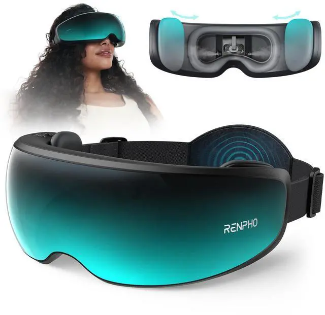 Main image of _Mega Brand Eyeris Caligo Eye Massager with Mist & Temple Massage, Slidable Temple Massager for Migraines, Birthday Gifts for Mom Dad Women Men Her Him, Eye Mask,Head Circumferences 21.7in to 27.5in