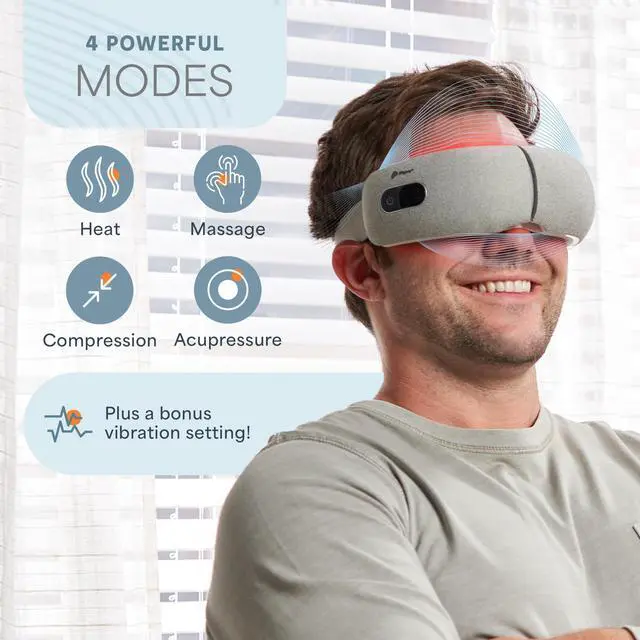 Alt view image 3 of 7 - Oculax Portable Eye Massager wih Heat and Vibration