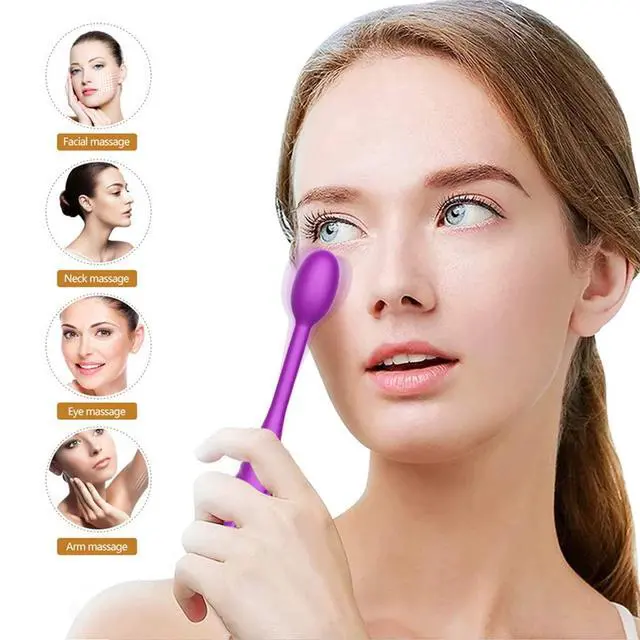 Alt view image 2 of 5 - _Mega Brand Personal Eye Massager with Body Massage Balls, Handheld face Wand Vibrating for Relieving Eyes Dark Circles,Puffiness,Fatigue -Purple