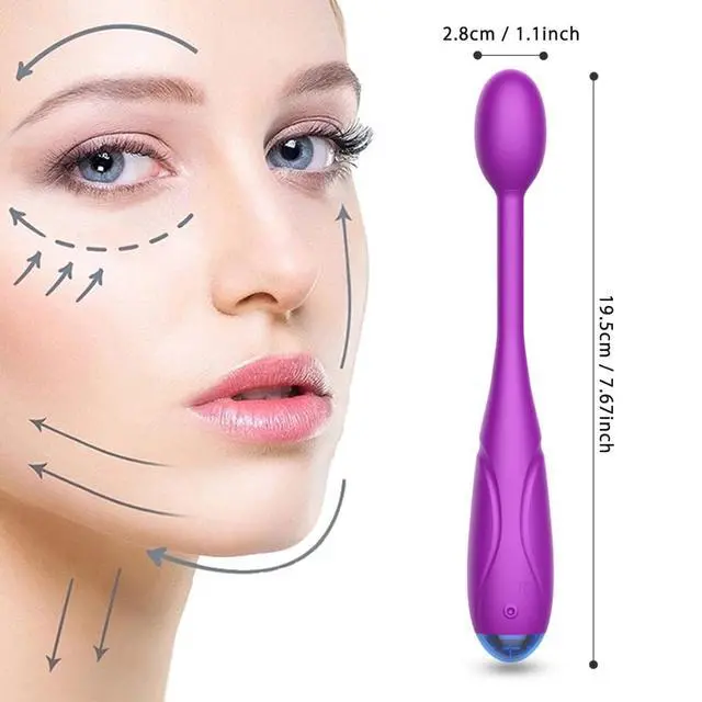 Alt view image 4 of 5 - _Mega Brand Personal Eye Massager with Body Massage Balls, Handheld face Wand Vibrating for Relieving Eyes Dark Circles,Puffiness,Fatigue -Purple