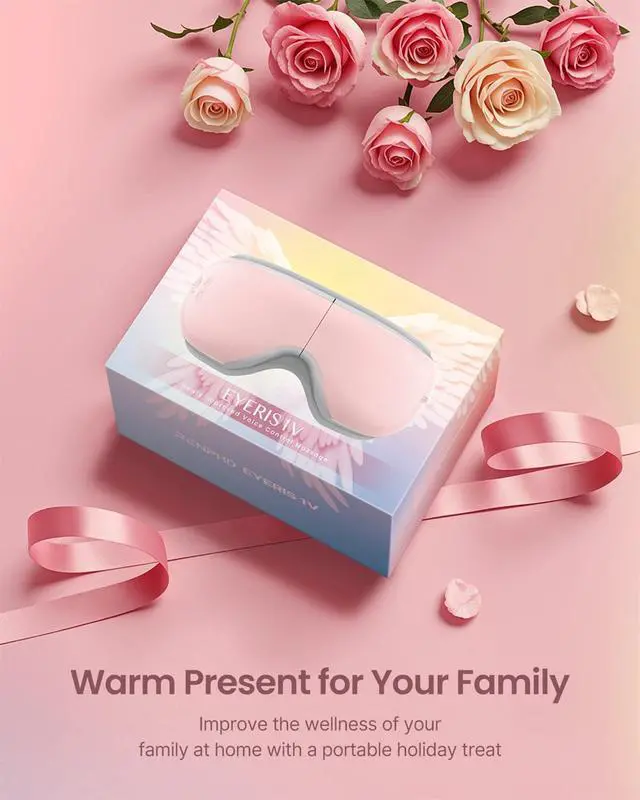Alt view image 7 of 7 - _Mega Brand Eye Massager with Voice Controlled for Migraines, Birthday Gift for Women Her Mom, Eyeris 1V Bluetooth Music Heated Care Machine, Relax & Reduce Strain Dark Circles