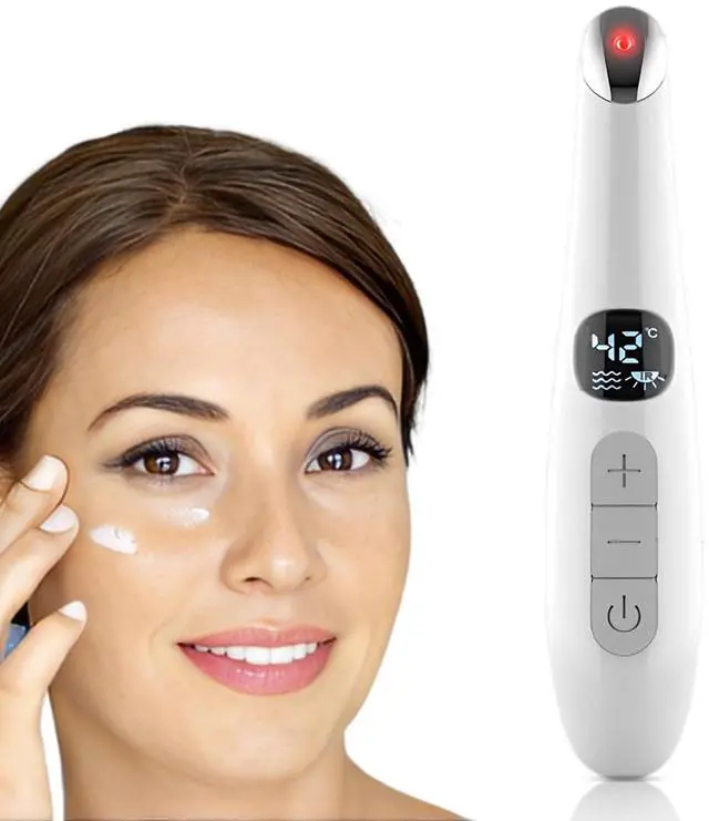 Main image of _Mega Brand Eye Lift Wand, 3 in 1 Vibrating Red Light 98°F to 113°F LCD Display Eye Massager for Dry Eyes, Dark Circles and Puffiness, Electrical Face, Neck Sculpting Pen for Fine Lines and Wrinkles