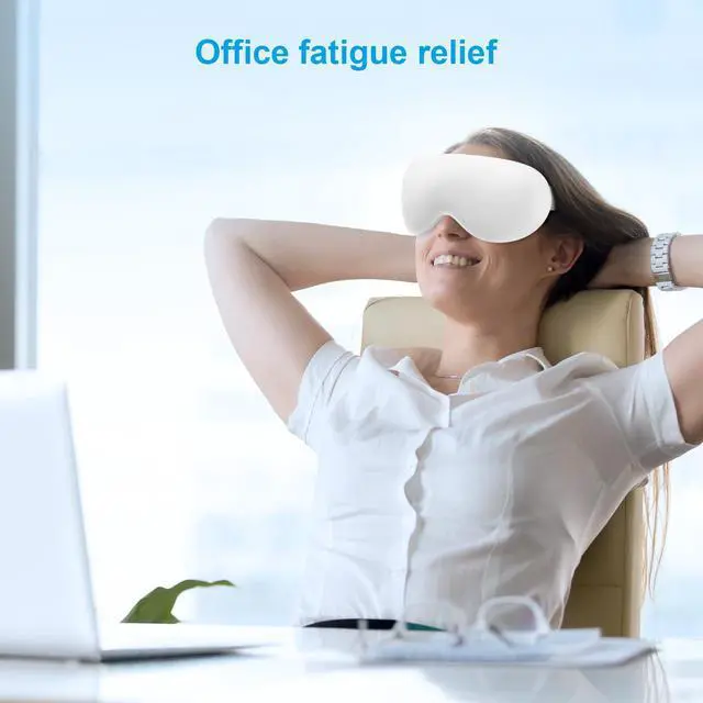 Alt view image 5 of 7 - _Mega Brand Eye Massager with Heat and Cooling Therapy, Vibration & Bluetooth Music  4 Adjustable Modes for Eye Fatigue Relief and Relaxation  Rechargeable, Portable, 2400mAh Battery