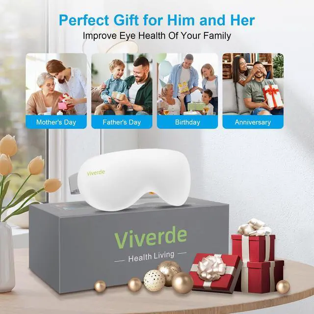 Alt view image 7 of 7 - _Mega Brand Eye Massager with Heat and Cooling Therapy, Vibration & Bluetooth Music  4 Adjustable Modes for Eye Fatigue Relief and Relaxation  Rechargeable, Portable, 2400mAh Battery