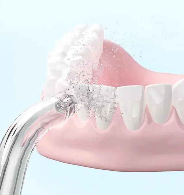 Alt view image 3 of 5 - _Mega Brand Portable Water Flosser 310 ml, USB-C Rechargeable Oral Irrigator with LCD, 3 Modes 4 Jet Tips, IPX7 Waterproof Travel Water Pick, Teeth/Braces/Implant Clean, Collapsible 210-310 ml Tank,