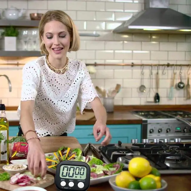 Alt view image 5 of 5 - SOEWIOU 1 Package of Small Digital Kitchen Timers - Countdown & Count-Up Functions, Magnetic Back, Perfect for Cooking & Baking