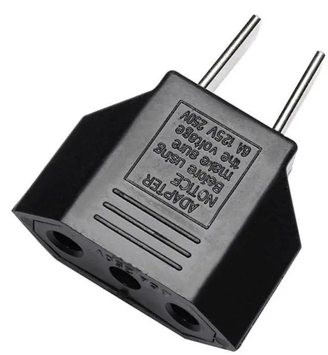 Main image of GRLRCR EU Europe to US USA America Travel Plug Adapter AC Outlet Power Converter (1 Pack)