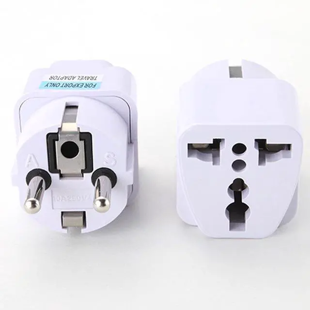 Alt view image 2 of 6 - UE3360AK 2 Packs Universal AU US UK to EU Europe Plug AC 250V Power Travel Adapter White